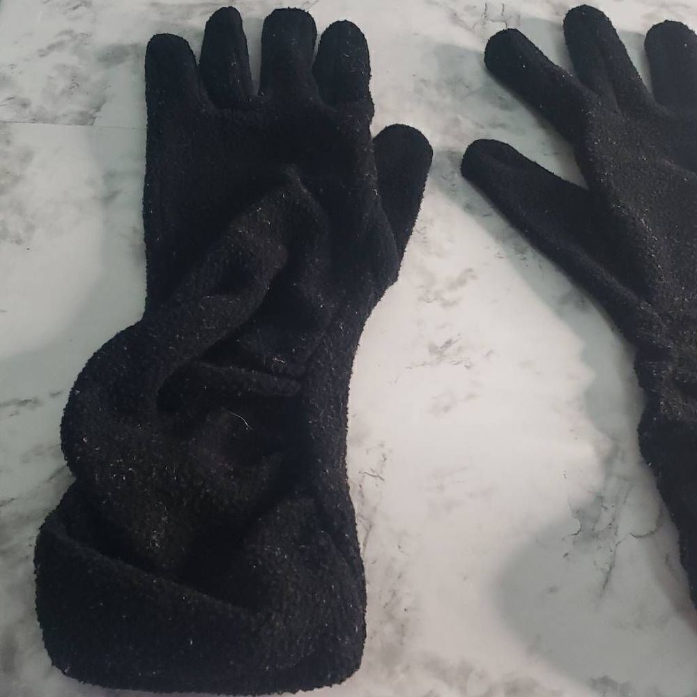 ‎Black Long Polyester Gloves - Picture 3 of 4